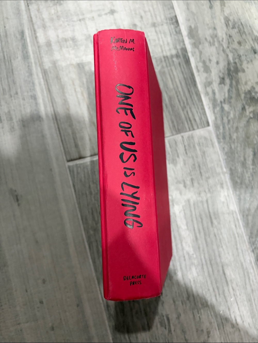 One of Us Is Lying Hardcover - Bright Red Spine